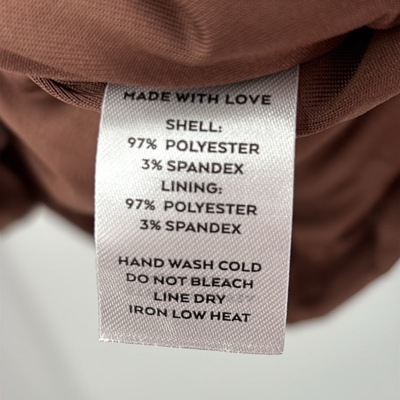 Lulus Exemplary Charm Brown Strapless Ruched Bodycon Mini Dress size L NWT - Picture 11 of 14